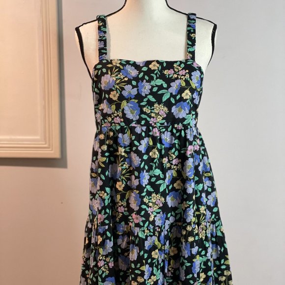 MOON RIVER Woven Printed Dress With Tied Straps Size M - Picture 4 of 11